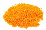 Heap of orange lentil