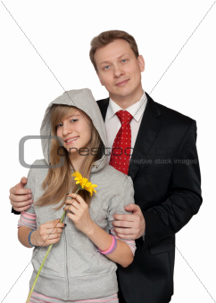 Dad with a teenage daughter