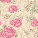 Seamless Rose Vintage pattern
