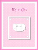 Baby girl shower card