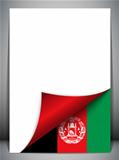 Afghanistan Country Flag Turning Page