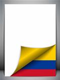 Colombia Country Flag Turning Page