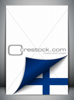 Finland Country Flag Turning Page