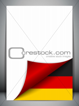 Germany Country Flag Turning Page
