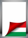 Hungary Country Flag Turning Page