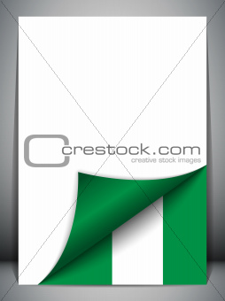 Nigeria Country Flag Turning Page