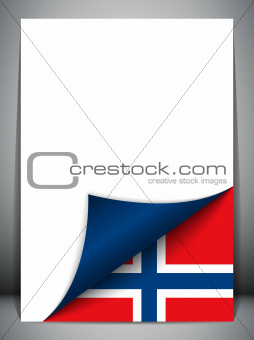 Norway Country Flag Turning Page