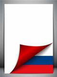 Russia Country Flag Turning Page
