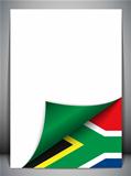 South Africa Country Flag Turning Page