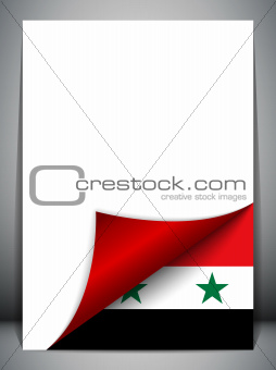 Syria Country Flag Turning Page