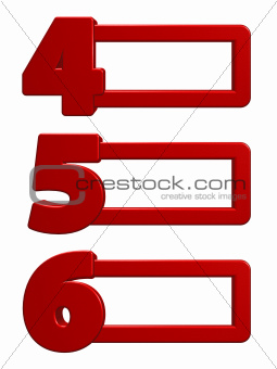 numbers with frames