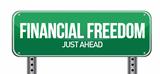 financial freedom street sign