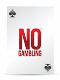 no gambling playing card