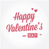 Happy Valentine’s day card, type text, editable vector