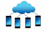 mobile phones connected to cloud
