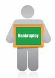 bankruptcy sign and icon