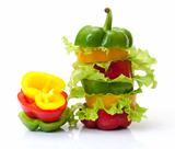 Mixed Bell Pepper with Lettuce