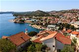Panoramic View from the Hill on Sibenik and Dalmatian Islands, C