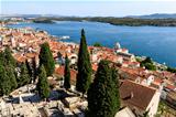 Panoramic View on Saint James Cathedral and City of Sibenik, Cro