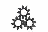mechanism from cog-wheels on white background