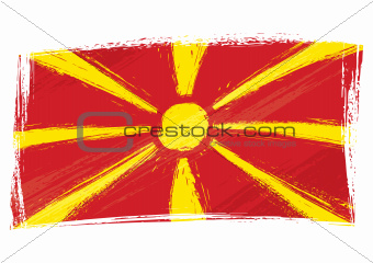Grunge Macedonia flag