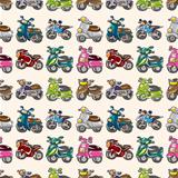 seamless motorcycles pattern