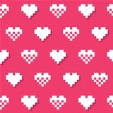 Heart pink seamless background, pattern - Valentines Day