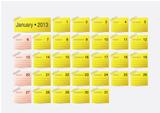 Simple calendar design for 2013