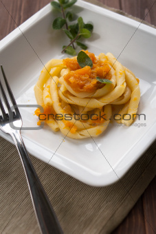 Pasta with pumpkin