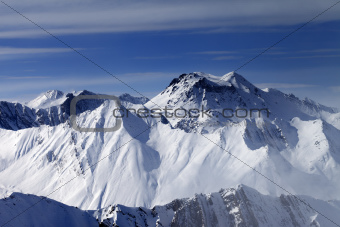 View on winter mountains