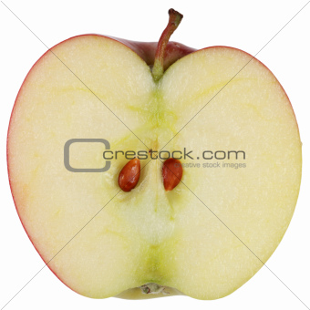 Sliced red apple