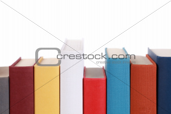 Empty book spines