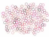 3d pink floating glossy ring torus shape on white