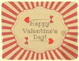 Grunge Design Valentines Day Card