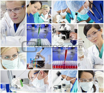 Scientific Research Team Men & Women in a Laboratory