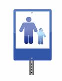 family crossing sign
