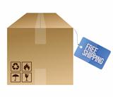 free shipping tag and box