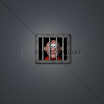 cartoon guy in jail