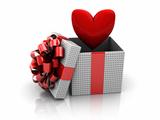 present box with heart