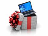 gift box with laptop