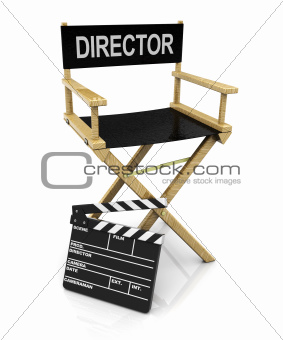 director chair and clapboard