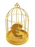 golden birdcage and euro symbol