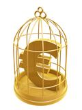 golden birdcage and euro symbol