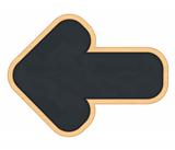 Blackboard shaped as arrow