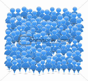 Abstract crowd of people