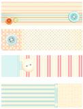 Collection of vector banners in retro style