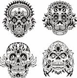 Floral skulls