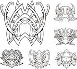 Symmetric tribal knot tattoos