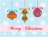 Merry Christmas Greeting Card Ornaments