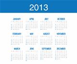 Simple calendar design for 2013